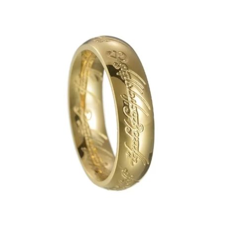 Vintage Letter Engraving Ring -Gold